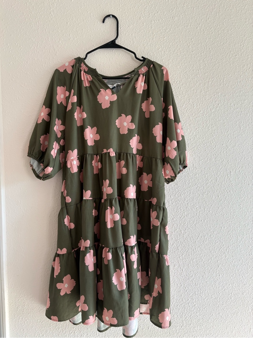 Michelle McDowell Green & Pink Floral Dress